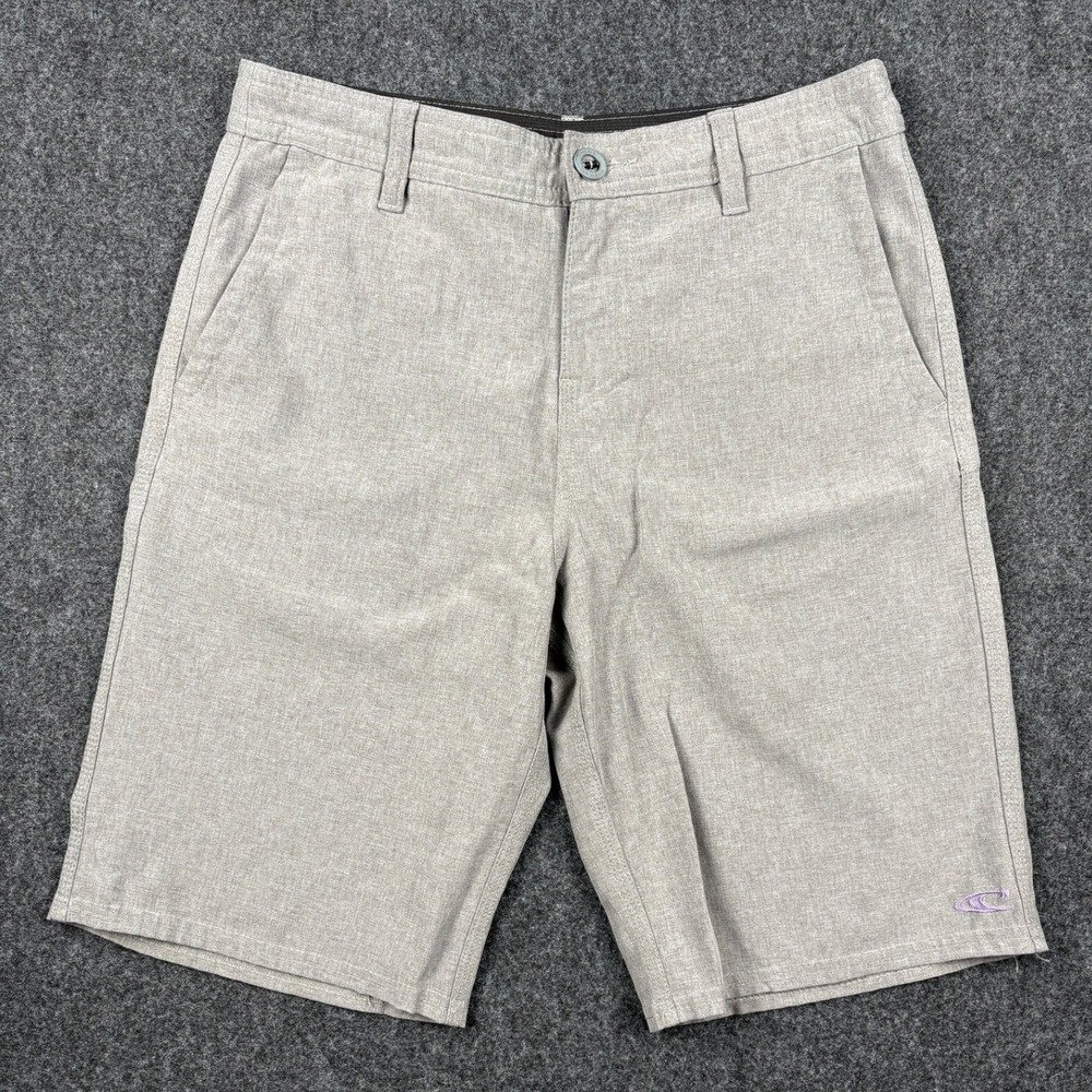 ONeill Hybrid Shorts Mens 27 Gray Heathered Stretch Boardshorts Quick Dry Walk